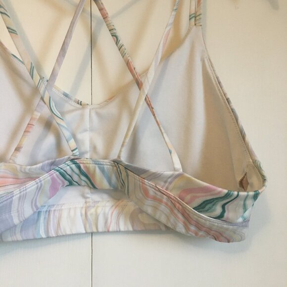 PowerPress Strappu Marble Pastel Cats Cradle Marbleized Sports Bra - Picture 7 of 13